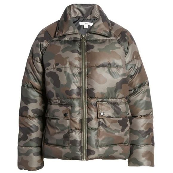 BP. Printed Puffer Jacket Woman's Size XXS - Picture 3 of 6
